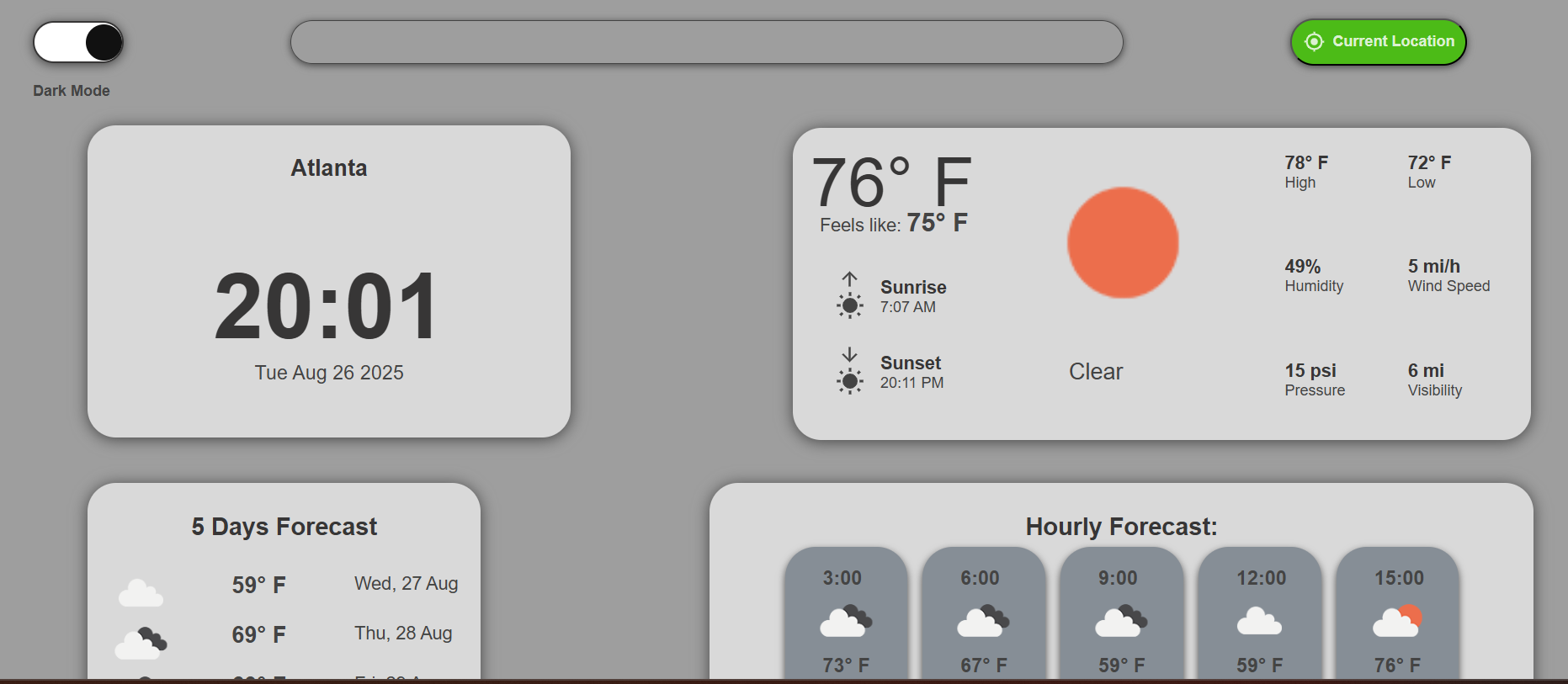 Weather App screenshot 